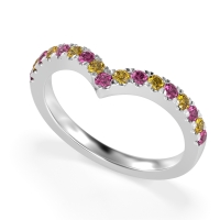 Chevron Half Eternity Lavana Band