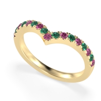 Chevron Half Eternity Lavana Band