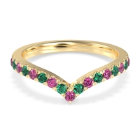 Chevron Half Eternity Lavana Band