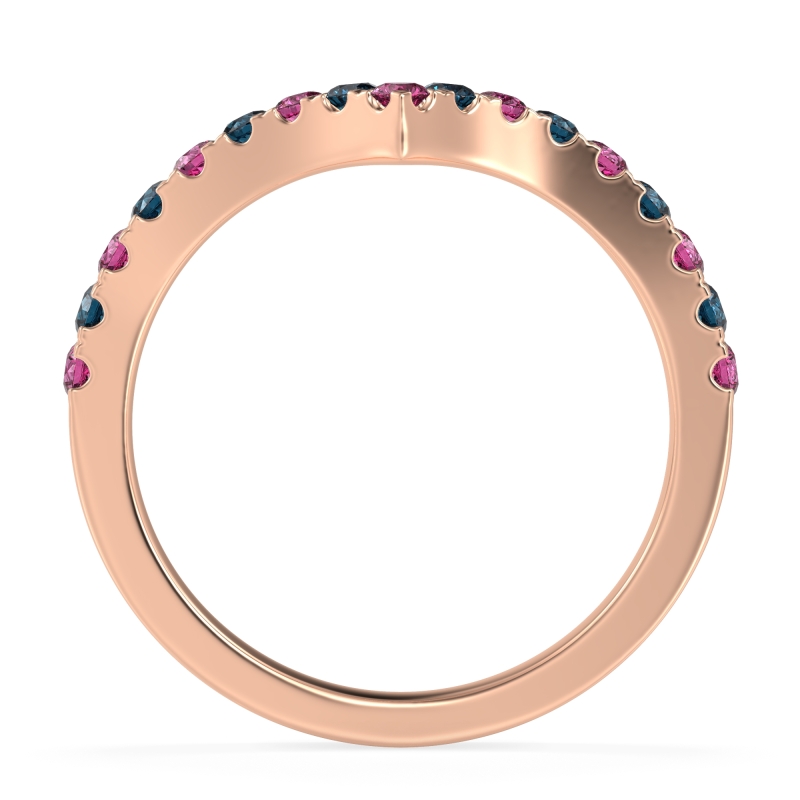Chevron Half Eternity Lavana Band