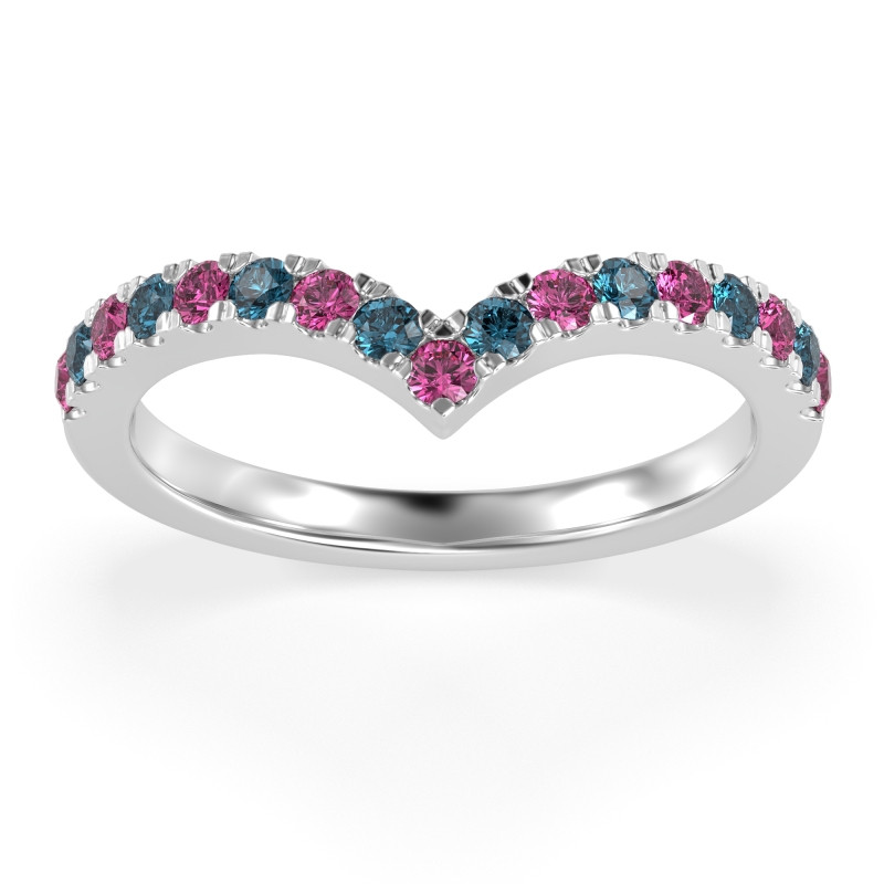 Chevron Half Eternity Lavana Band