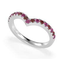 Chevron Half Eternity Lavana Band