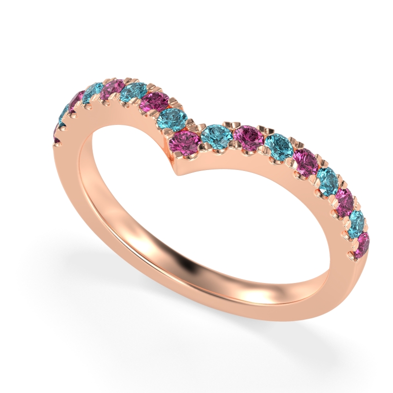Chevron Half Eternity Lavana Band