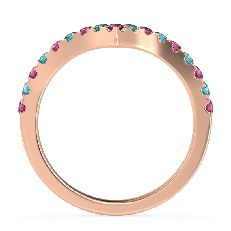 Chevron Half Eternity Lavana Band