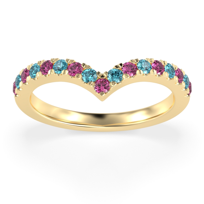 Chevron Half Eternity Lavana Band