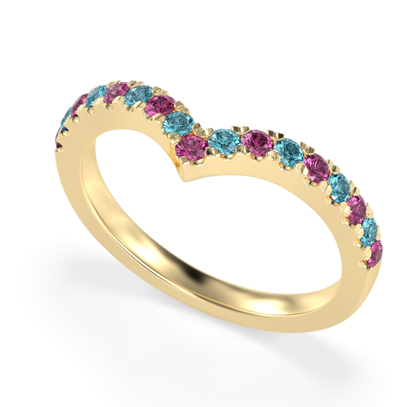 Chevron Half Eternity Lavana Band