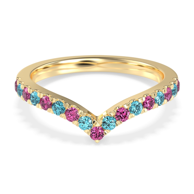 Chevron Half Eternity Lavana Band