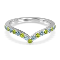 Chevron Half Eternity Lavana Band