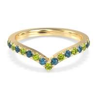 Chevron Half Eternity Lavana Band