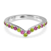 Chevron Half Eternity Lavana Band