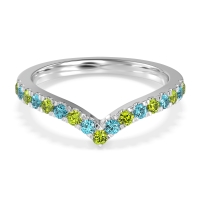 Chevron Half Eternity Lavana Band