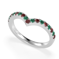 Chevron Half Eternity Lavana Band