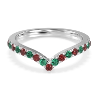 Chevron Half Eternity Lavana Band