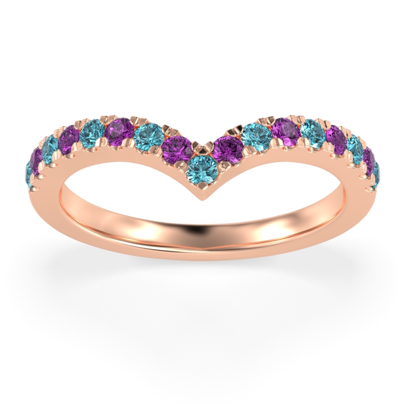 Chevron Half Eternity Lavana Band