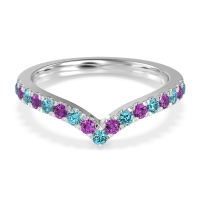 Chevron Half Eternity Lavana Band