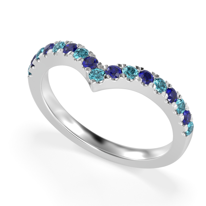 Chevron Half Eternity Lavana Band