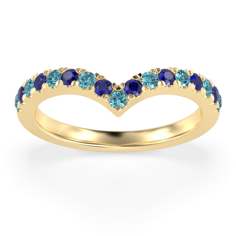 Chevron Half Eternity Lavana Band