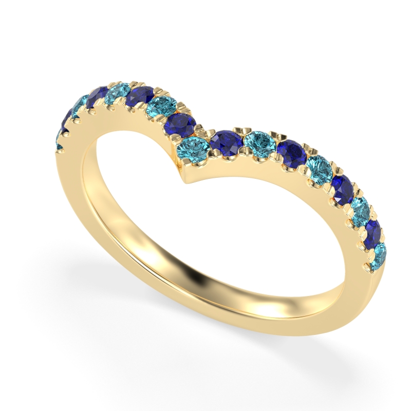 Chevron Half Eternity Lavana Band