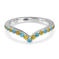 Chevron Half Eternity Lavana Band