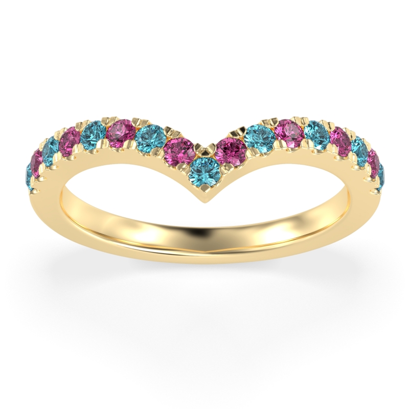 Chevron Half Eternity Lavana Band