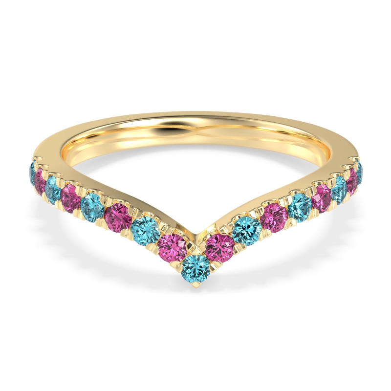 Chevron Half Eternity Lavana Band