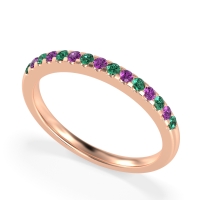 Half Eternity Pave Classic Agava Band