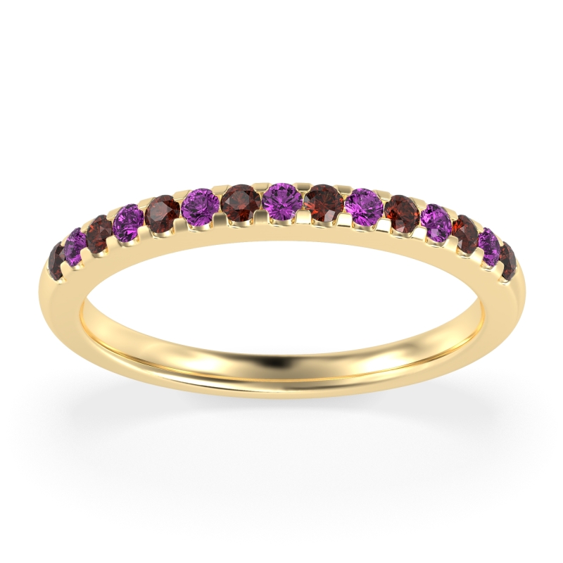 Half Eternity Pave Classic Agava Band