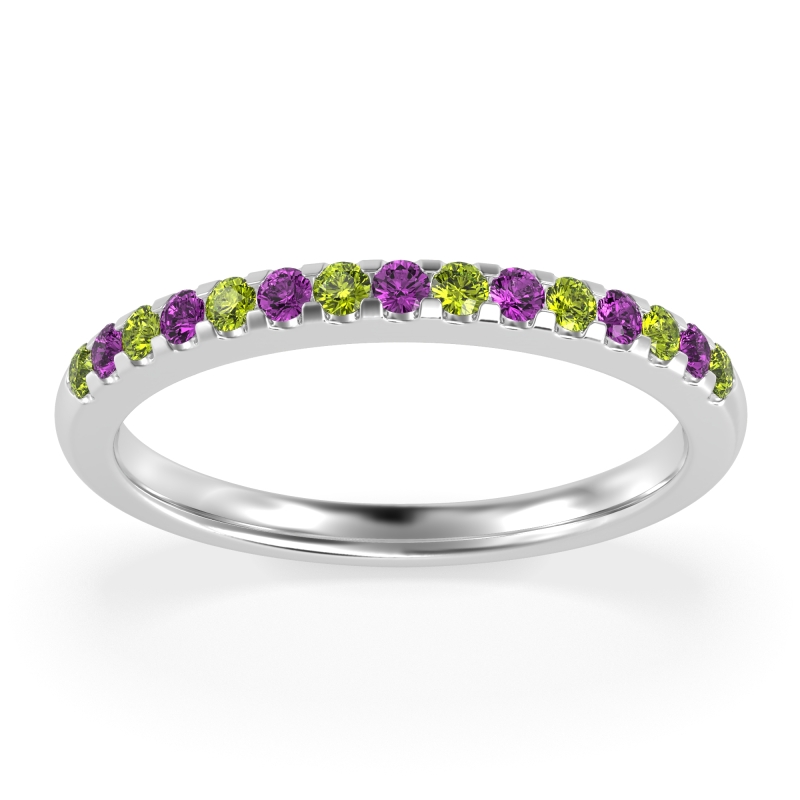 Half Eternity Pave Classic Agava Band