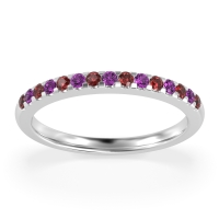 Half Eternity Pave Classic Agava Band