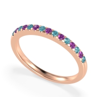 Half Eternity Pave Classic Agava Band
