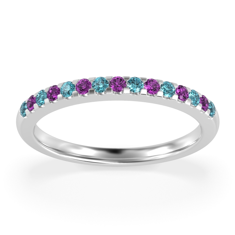 Half Eternity Pave Classic Agava Band