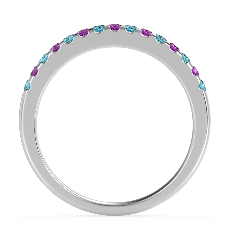 Half Eternity Pave Classic Agava Band