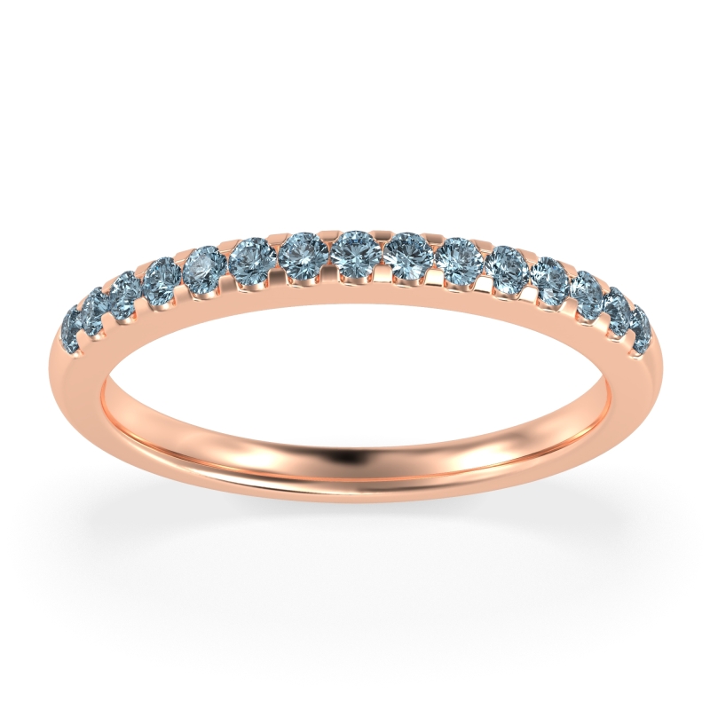 Half Eternity Pave Classic Agava Band