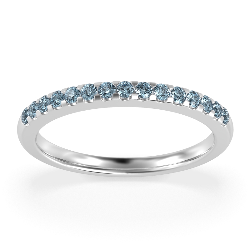 Half Eternity Pave Classic Agava Band