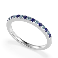Half Eternity Pave Classic Agava Band