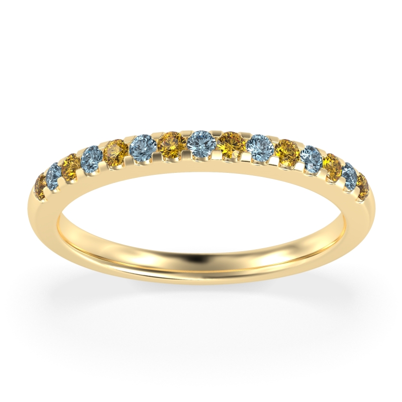 Half Eternity Pave Classic Agava Band