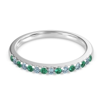 Half Eternity Pave Classic Agava Band