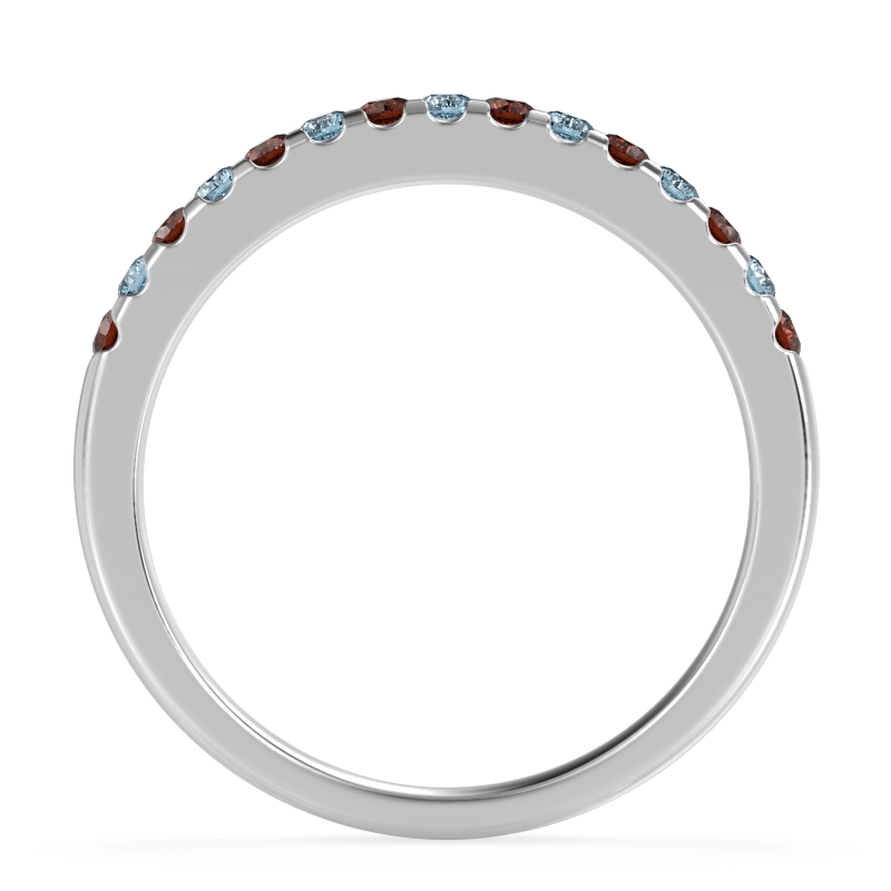 Half Eternity Pave Classic Agava Band