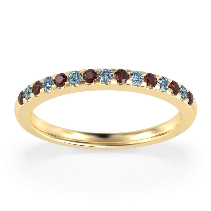 Half Eternity Pave Classic Agava Band