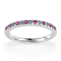 Half Eternity Pave Classic Agava Band