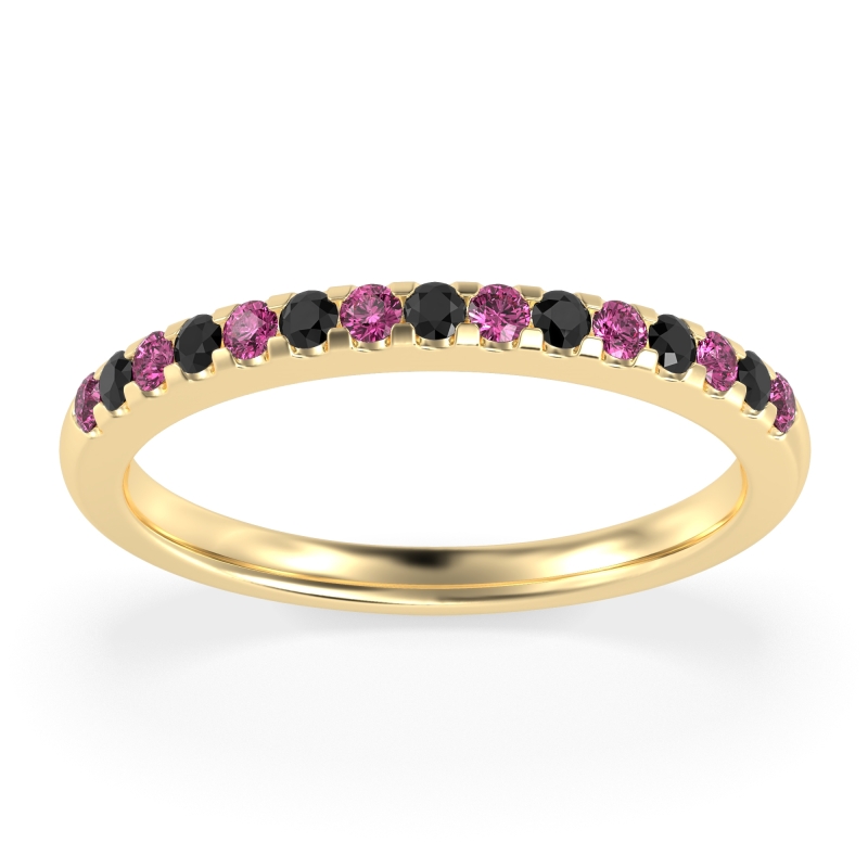 Half Eternity Pave Classic Agava Band