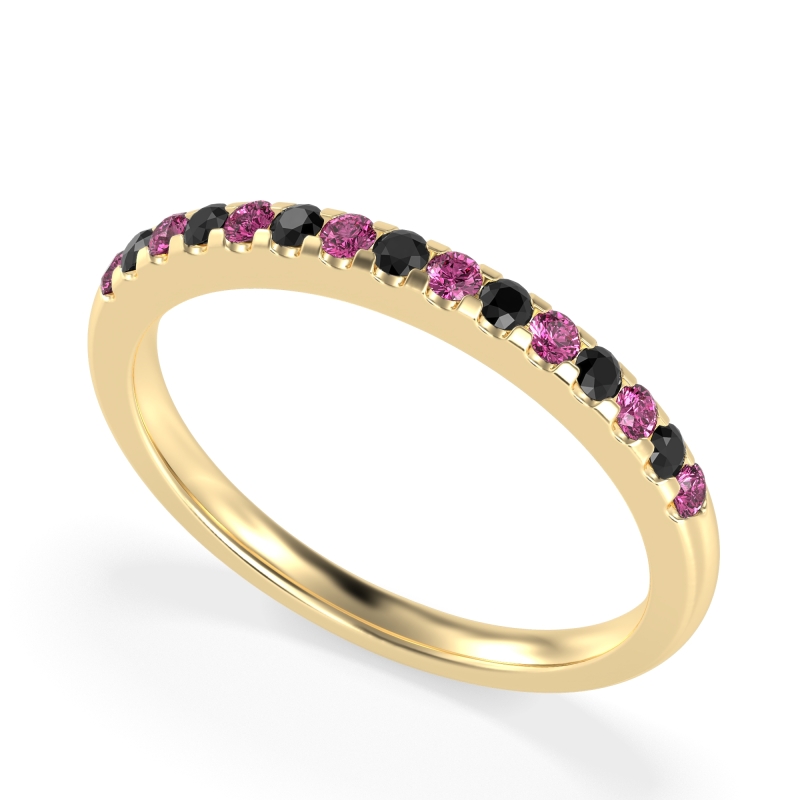 Half Eternity Pave Classic Agava Band