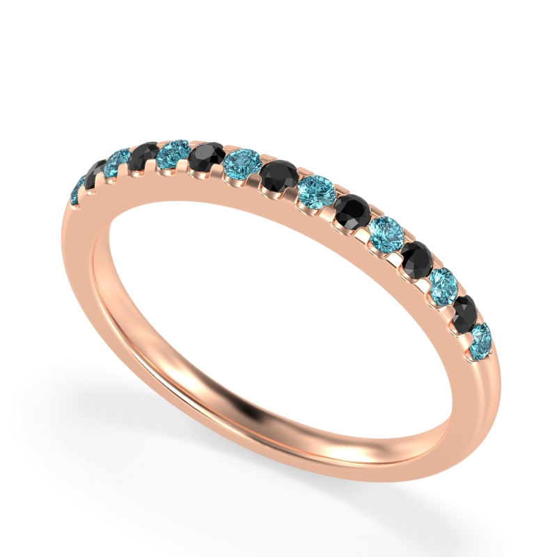 Half Eternity Pave Classic Agava Band