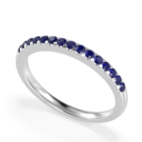 Half Eternity Pave Classic Agava Band