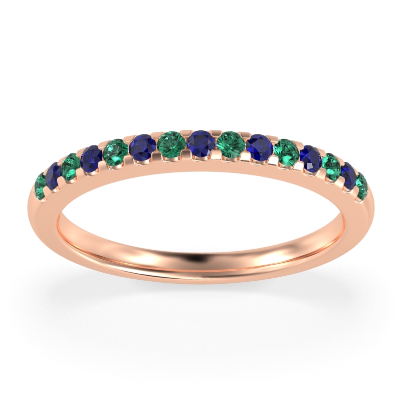 Half Eternity Pave Classic Agava Band