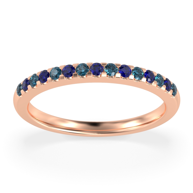 Half Eternity Pave Classic Agava Band