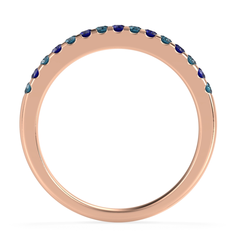 Half Eternity Pave Classic Agava Band