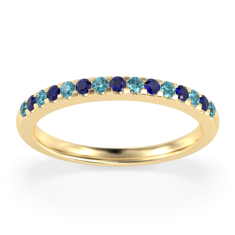 Half Eternity Pave Classic Agava Band