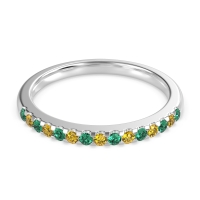 Half Eternity Pave Classic Agava Band