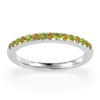 Half Eternity Pave Classic Agava Band